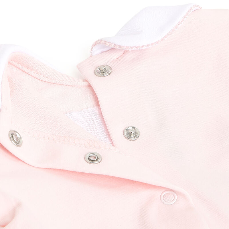 Girls Light Pink Applique Outfit with Short Pants image number 5